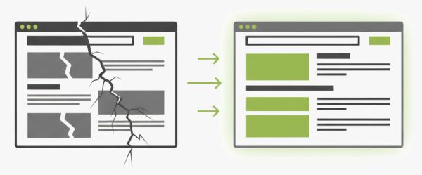 Alte Website Neue Website mit dem Website Check von 77NEUN