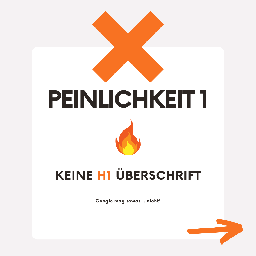 Fehler Keine H1 Überschrift in Webseiten