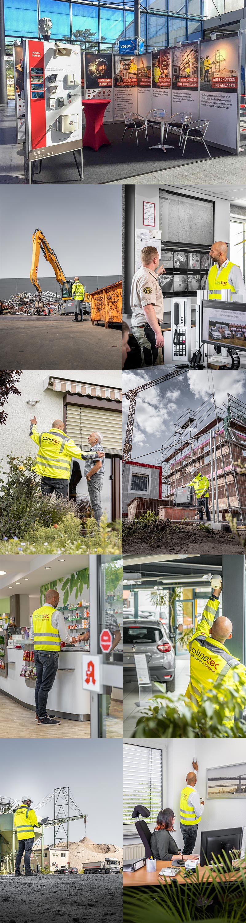 Alinotec Referenzen Fotos für Messe