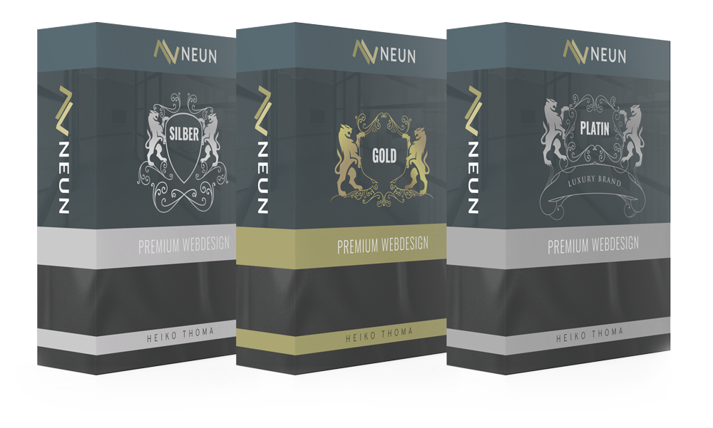 77NEUN Webdesign Erfolgspakete Silber Gold Platin Website Webentwicklung