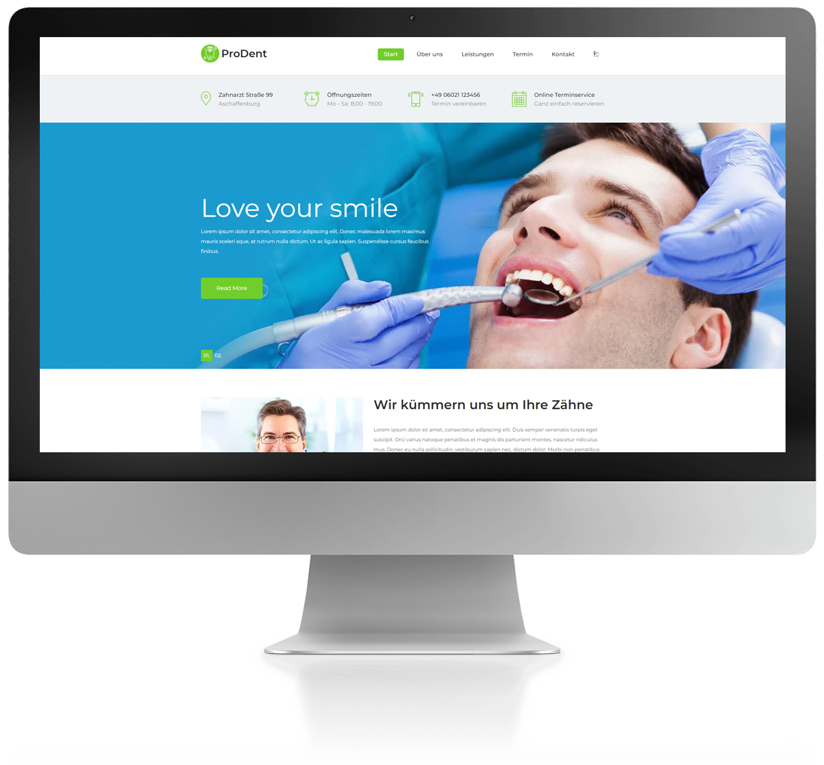 Website Webdesign für Zahnärzte und Praxen von 77NEUN