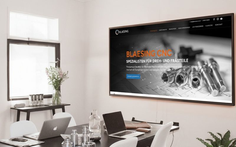 Neue Website für Blaesing CNC – Präzision, Struktur und Sichtbarkeit neu definiert