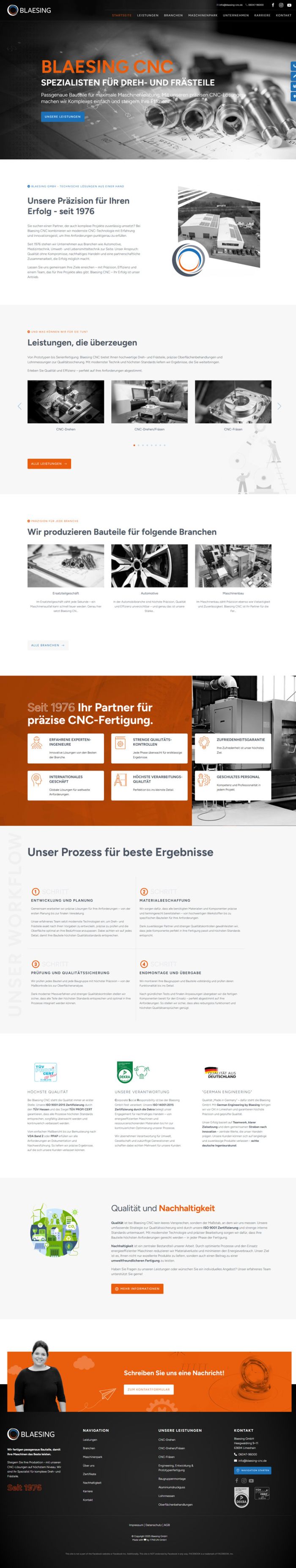 blaesing-cnc.de Screenshot Website