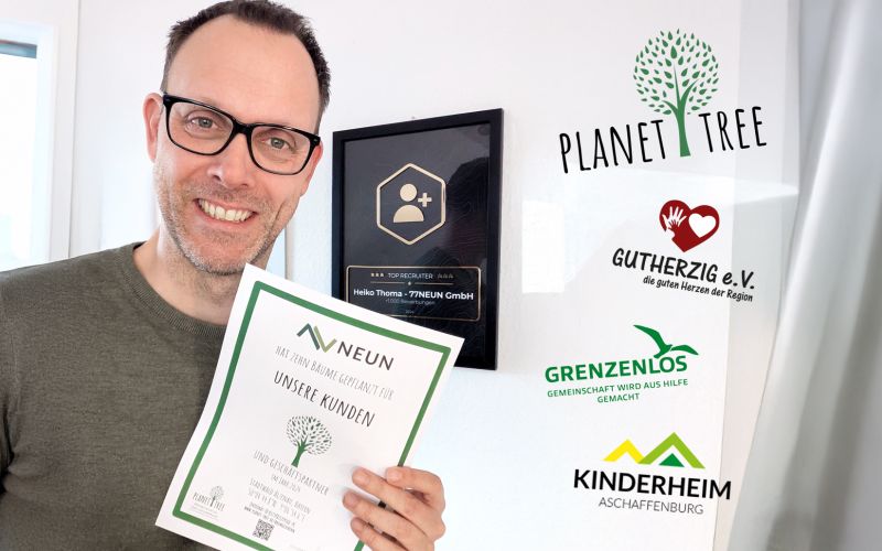 Spendenaktion von 77NEUN GmbH - Jedes Jahr etwas zurückgeben - Heiko Thoma