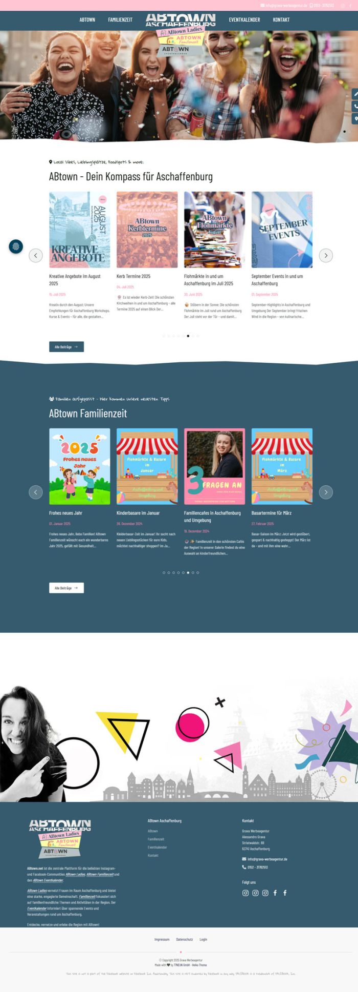 ABtown Aschaffenburg Screenshot Website