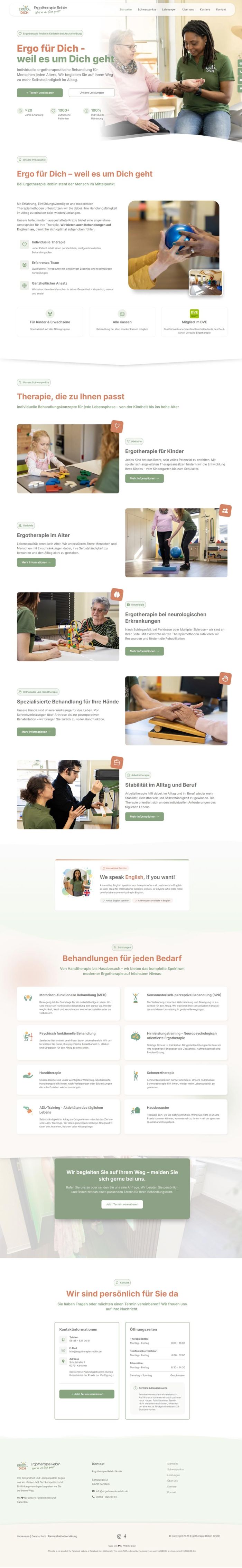 ergotherapie-reblin.de Screenshot Website