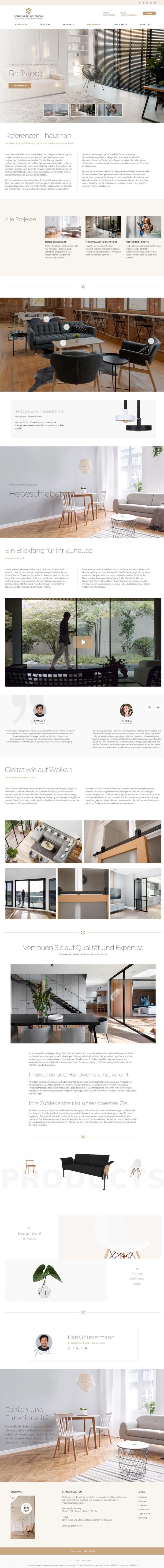 Schreinerei Holzmichl Screenshot Website