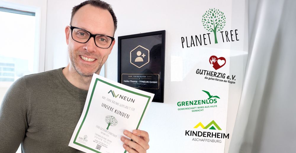 Spendenaktion von 77NEUN GmbH - Jedes Jahr etwas zurückgeben - Heiko Thoma