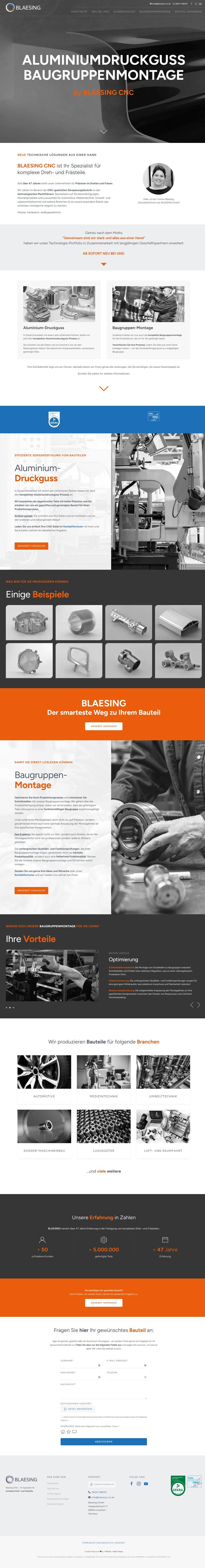 blaesing-cnc.de Screenshot Website