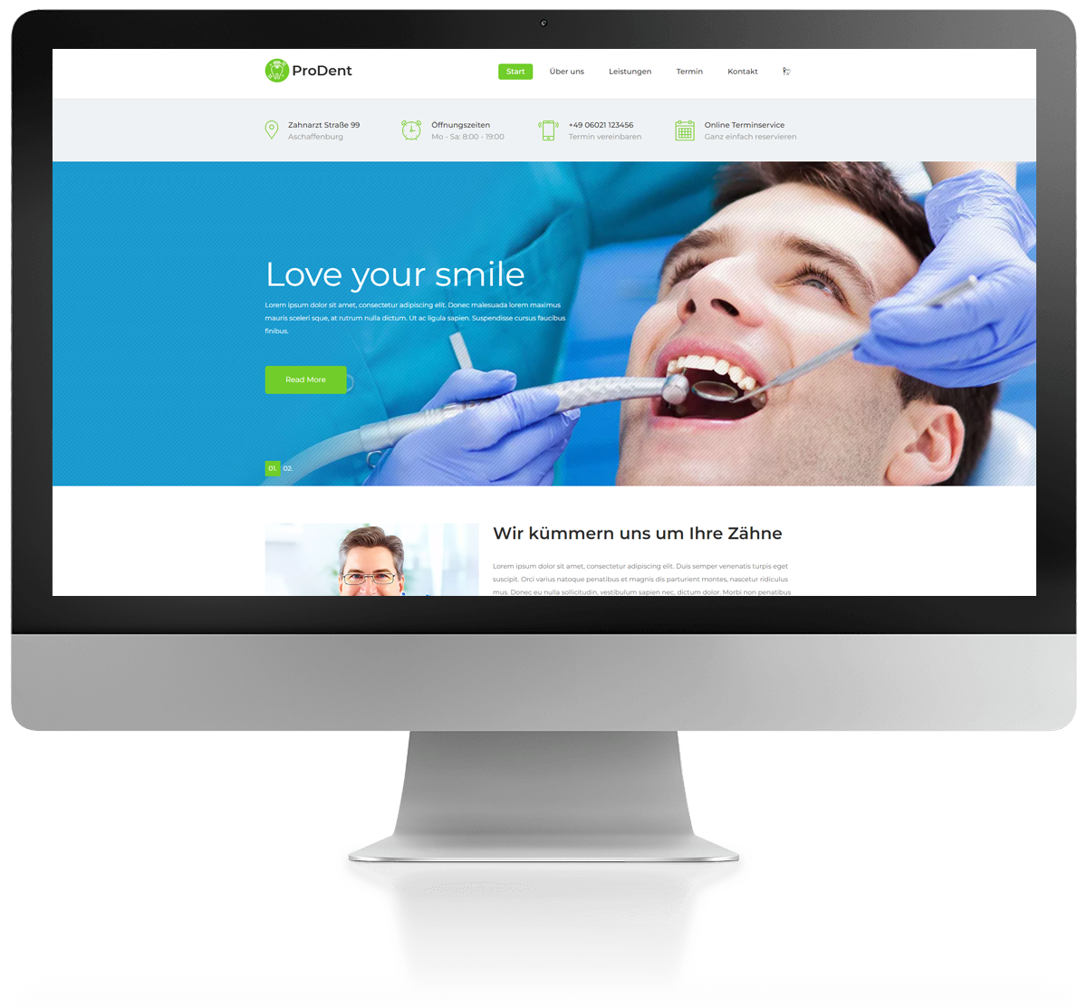 Website Webdesign für Zahnärzte und Praxen von 77NEUN