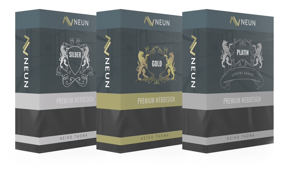 77NEUN Webdesign Erfolgspakete Silber Gold Platin Website Webentwicklung